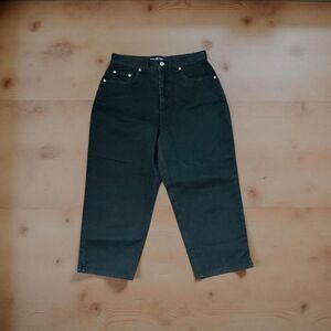 NWOT Halston Jeanswear Size 12 Dark Green Capri Denim Jeans Size 28 #92